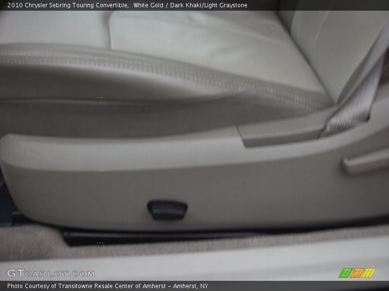 White Gold / Dark Khaki/Light Graystone 2010 Chrysler Sebring Touring Convertible