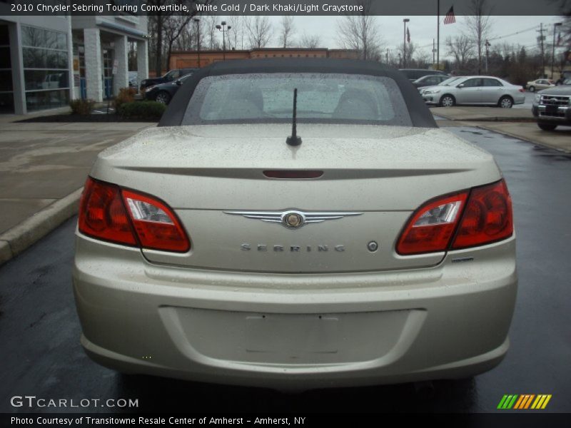 White Gold / Dark Khaki/Light Graystone 2010 Chrysler Sebring Touring Convertible