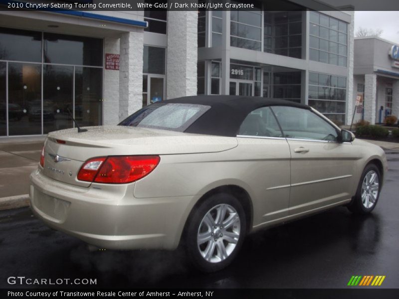 White Gold / Dark Khaki/Light Graystone 2010 Chrysler Sebring Touring Convertible