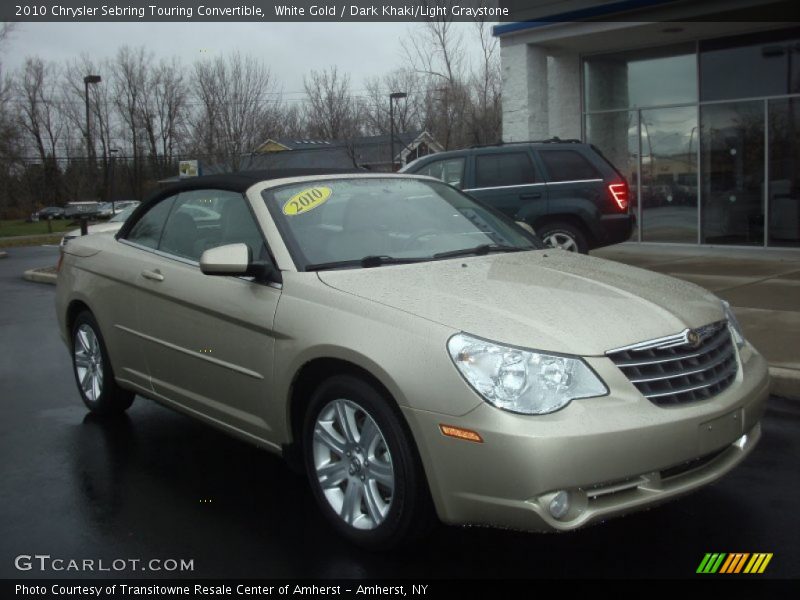 White Gold / Dark Khaki/Light Graystone 2010 Chrysler Sebring Touring Convertible