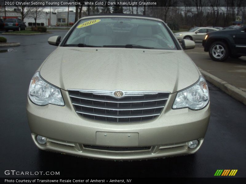 White Gold / Dark Khaki/Light Graystone 2010 Chrysler Sebring Touring Convertible