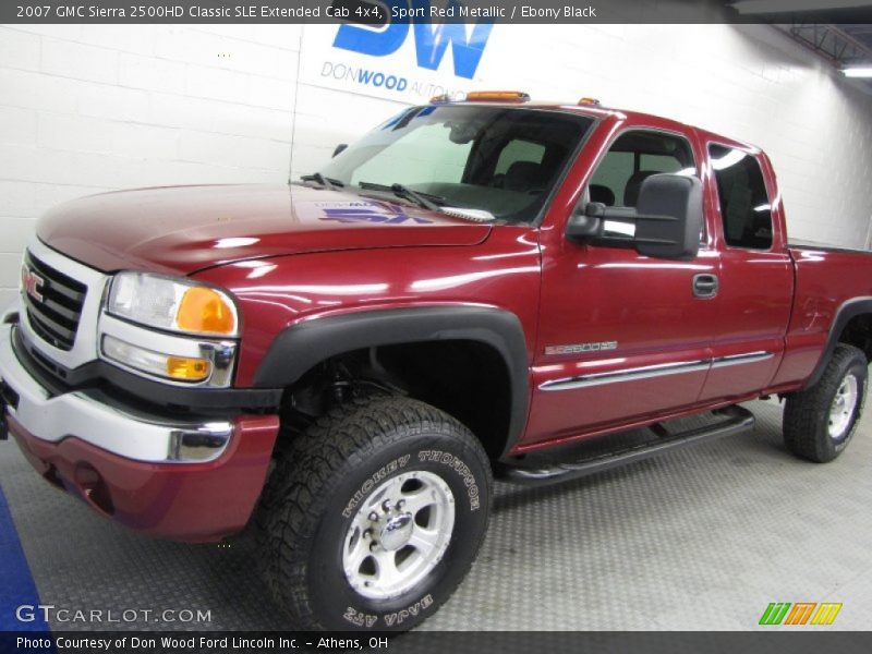 Sport Red Metallic / Ebony Black 2007 GMC Sierra 2500HD Classic SLE Extended Cab 4x4