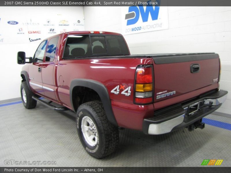 Sport Red Metallic / Ebony Black 2007 GMC Sierra 2500HD Classic SLE Extended Cab 4x4