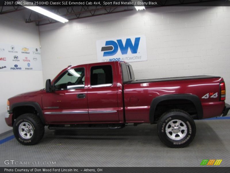 Sport Red Metallic / Ebony Black 2007 GMC Sierra 2500HD Classic SLE Extended Cab 4x4