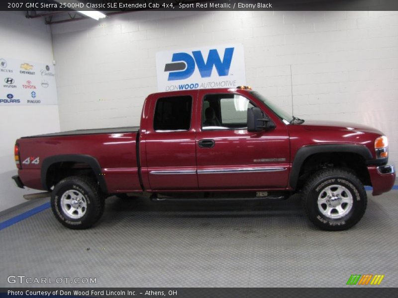 Sport Red Metallic / Ebony Black 2007 GMC Sierra 2500HD Classic SLE Extended Cab 4x4