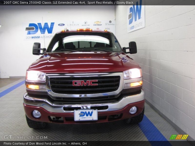 Sport Red Metallic / Ebony Black 2007 GMC Sierra 2500HD Classic SLE Extended Cab 4x4
