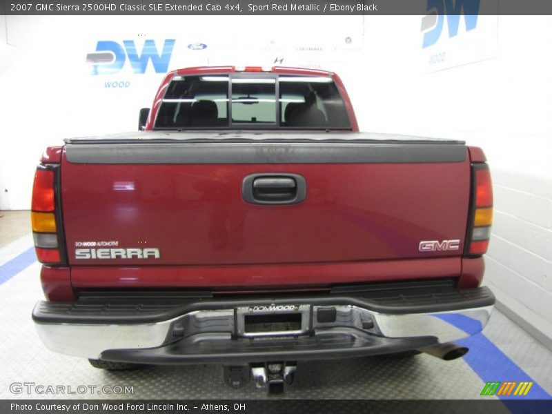 Sport Red Metallic / Ebony Black 2007 GMC Sierra 2500HD Classic SLE Extended Cab 4x4