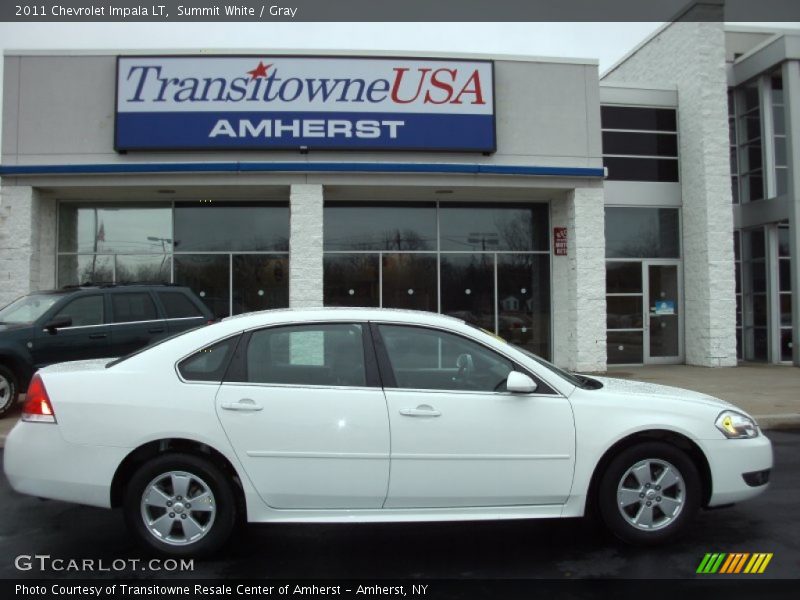 Summit White / Gray 2011 Chevrolet Impala LT