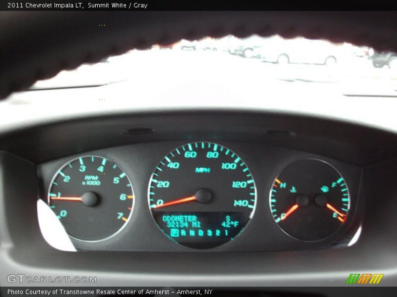 Summit White / Gray 2011 Chevrolet Impala LT