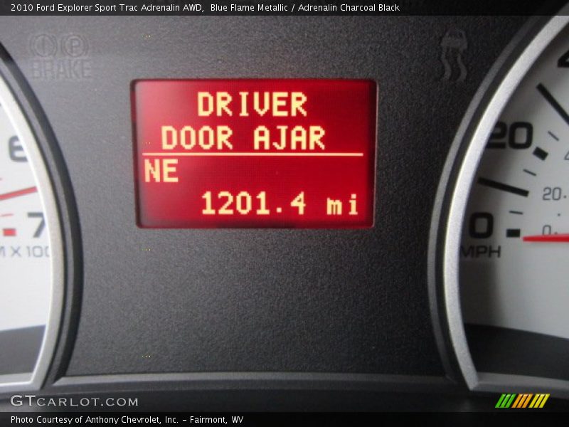 Blue Flame Metallic / Adrenalin Charcoal Black 2010 Ford Explorer Sport Trac Adrenalin AWD