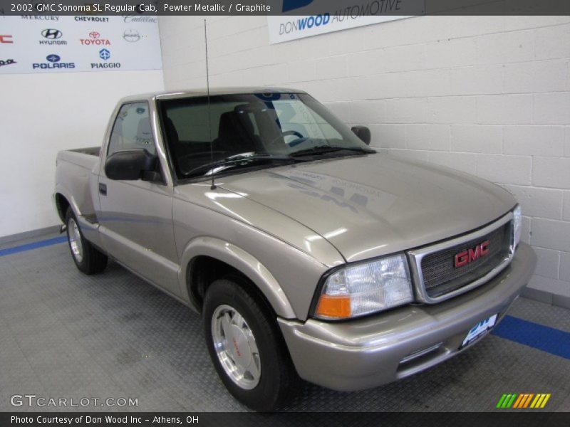 Pewter Metallic / Graphite 2002 GMC Sonoma SL Regular Cab