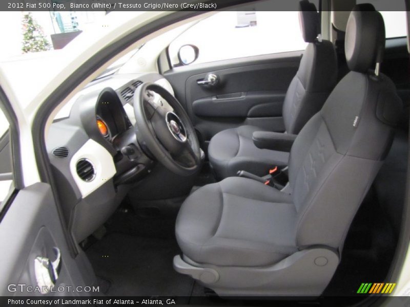 Bianco (White) / Tessuto Grigio/Nero (Grey/Black) 2012 Fiat 500 Pop