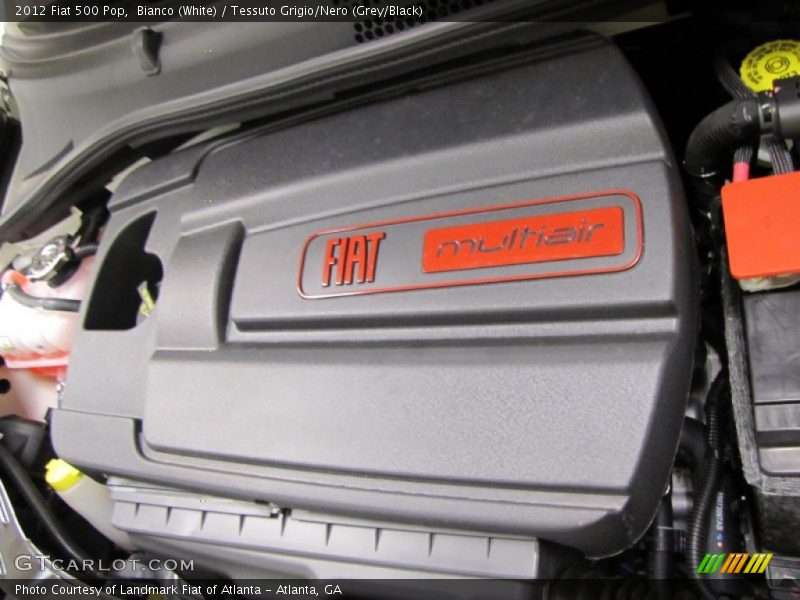 Bianco (White) / Tessuto Grigio/Nero (Grey/Black) 2012 Fiat 500 Pop