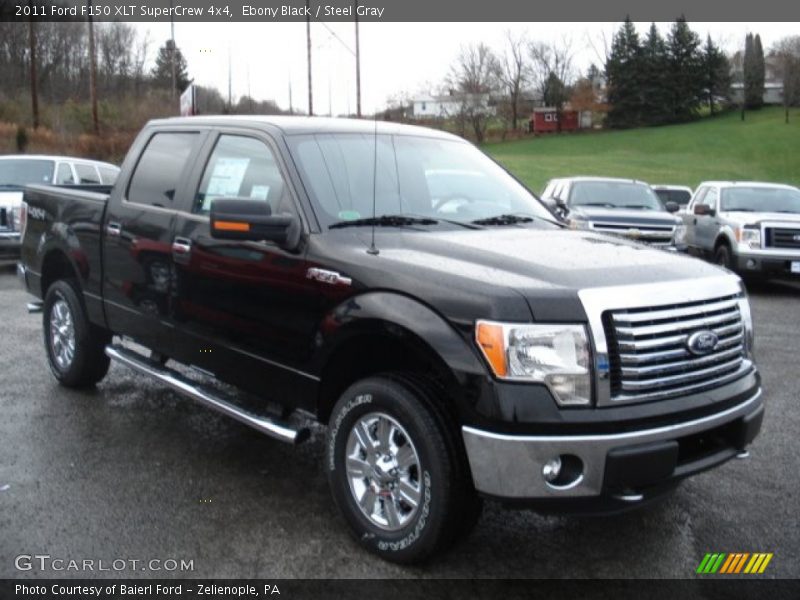 Ebony Black / Steel Gray 2011 Ford F150 XLT SuperCrew 4x4