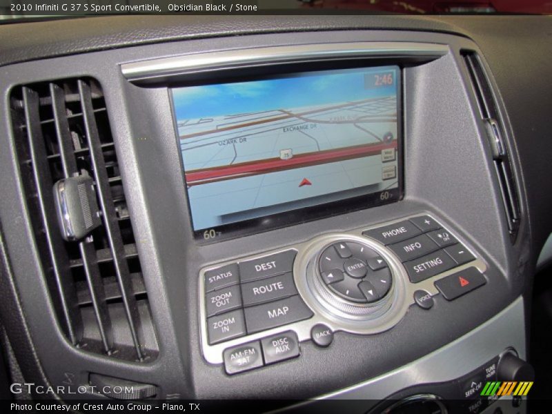 Navigation of 2010 G 37 S Sport Convertible