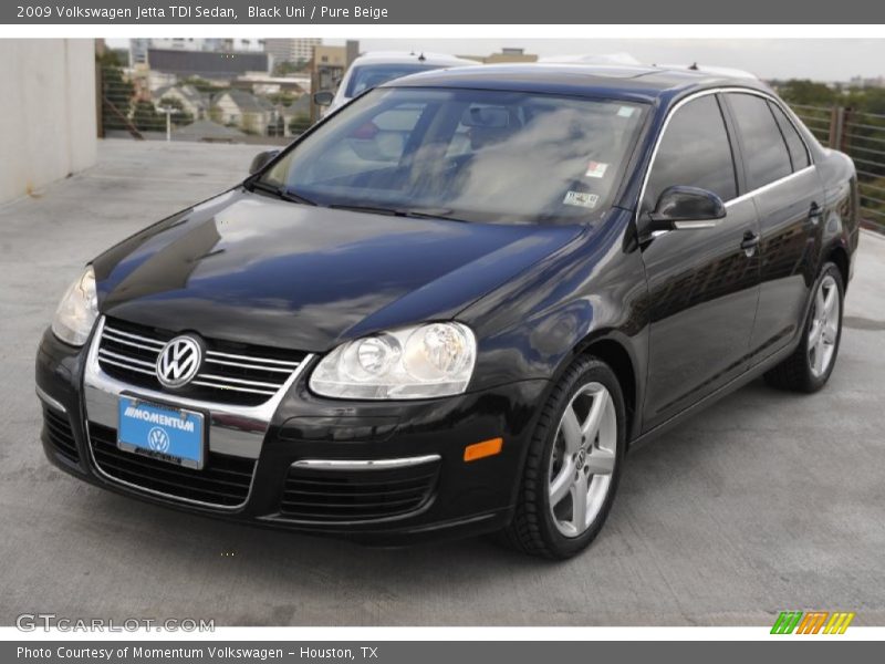 Black Uni / Pure Beige 2009 Volkswagen Jetta TDI Sedan