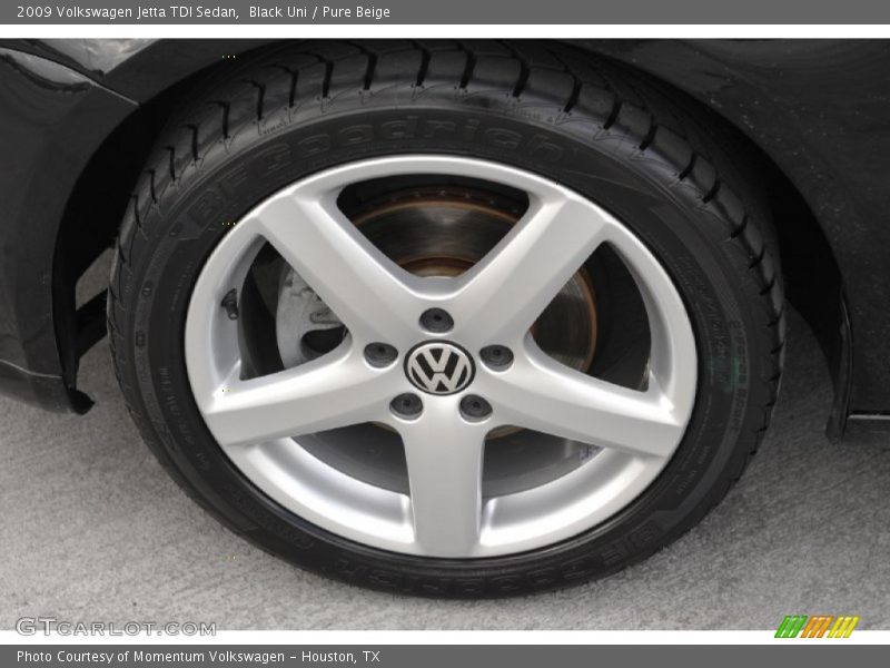 Black Uni / Pure Beige 2009 Volkswagen Jetta TDI Sedan
