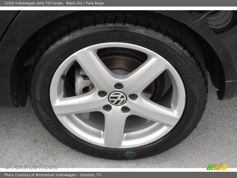 Black Uni / Pure Beige 2009 Volkswagen Jetta TDI Sedan