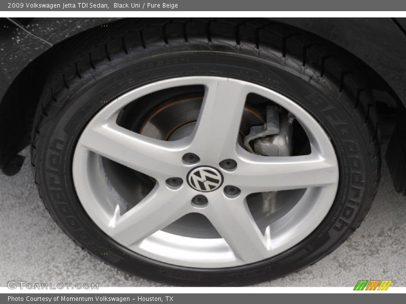 Black Uni / Pure Beige 2009 Volkswagen Jetta TDI Sedan
