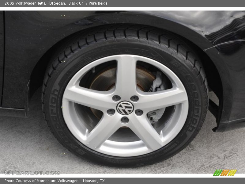 Black Uni / Pure Beige 2009 Volkswagen Jetta TDI Sedan