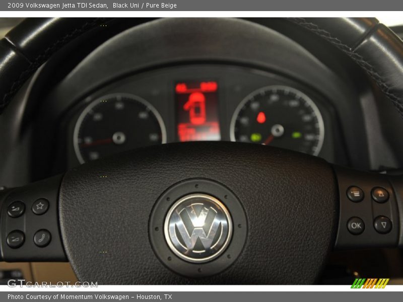 Black Uni / Pure Beige 2009 Volkswagen Jetta TDI Sedan