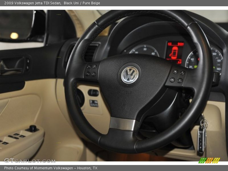 Black Uni / Pure Beige 2009 Volkswagen Jetta TDI Sedan