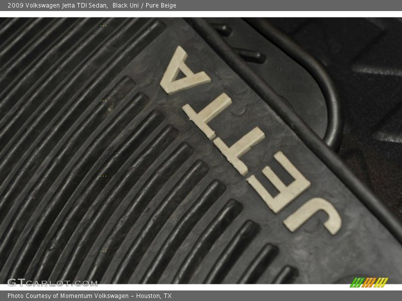 Black Uni / Pure Beige 2009 Volkswagen Jetta TDI Sedan