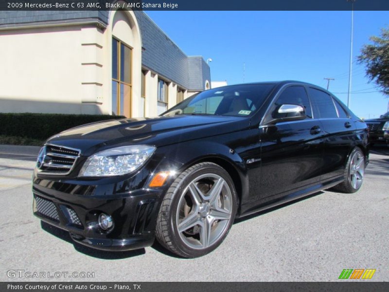 Black / AMG Sahara Beige 2009 Mercedes-Benz C 63 AMG