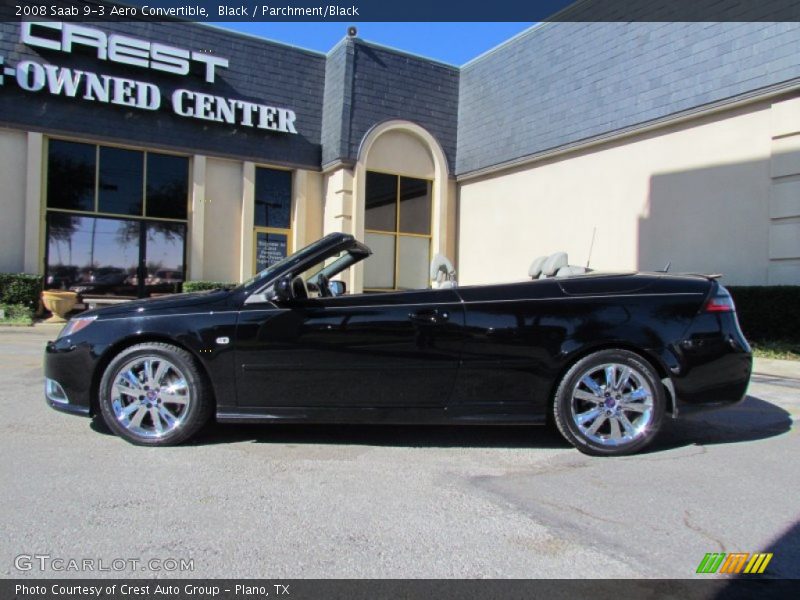 Black / Parchment/Black 2008 Saab 9-3 Aero Convertible