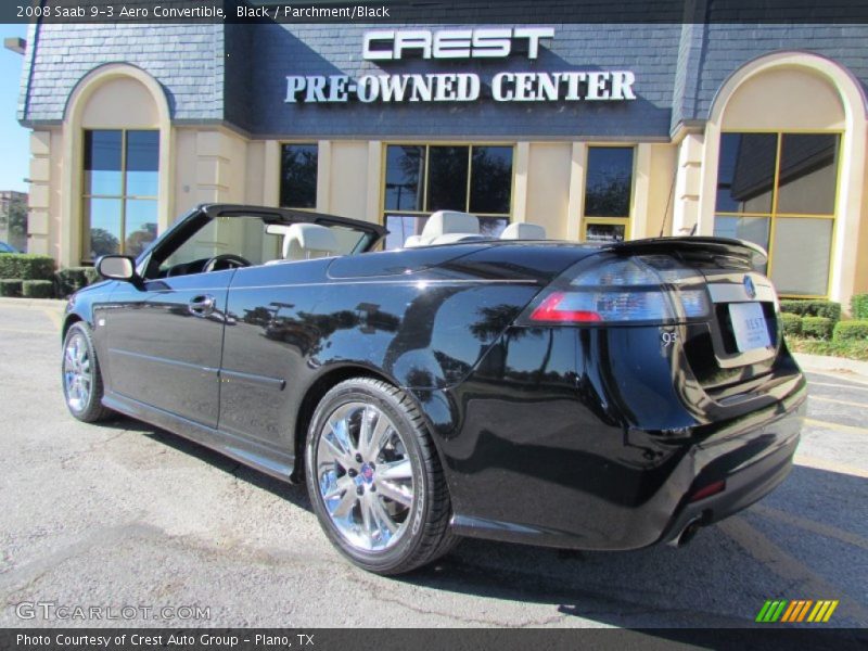 Black / Parchment/Black 2008 Saab 9-3 Aero Convertible