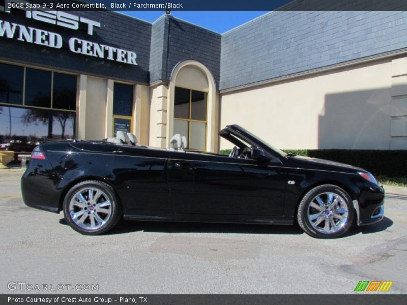 Black / Parchment/Black 2008 Saab 9-3 Aero Convertible