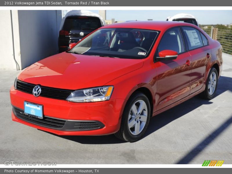 Tornado Red / Titan Black 2012 Volkswagen Jetta TDI Sedan