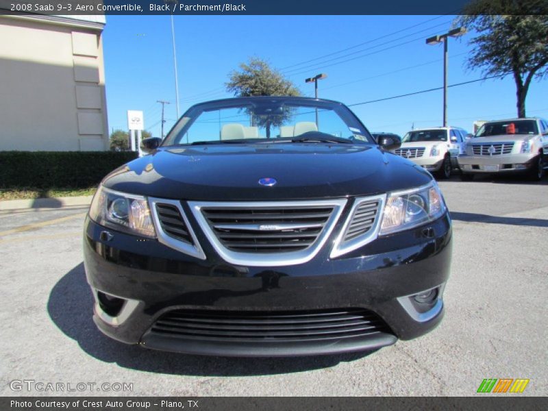 Black / Parchment/Black 2008 Saab 9-3 Aero Convertible