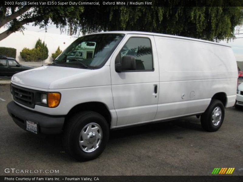 Oxford White / Medium Flint 2003 Ford E Series Van E350 Super Duty Commercial