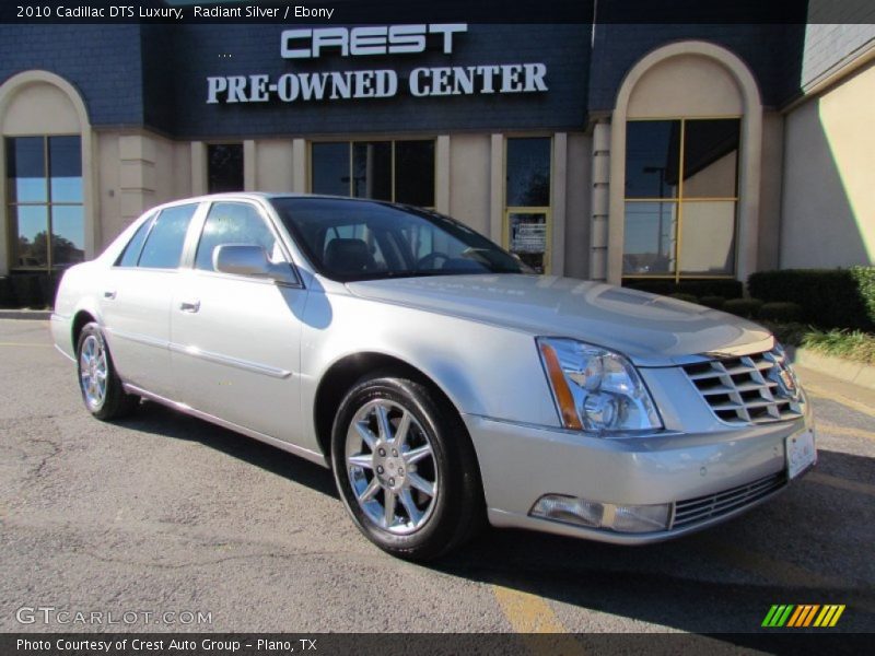 Radiant Silver / Ebony 2010 Cadillac DTS Luxury