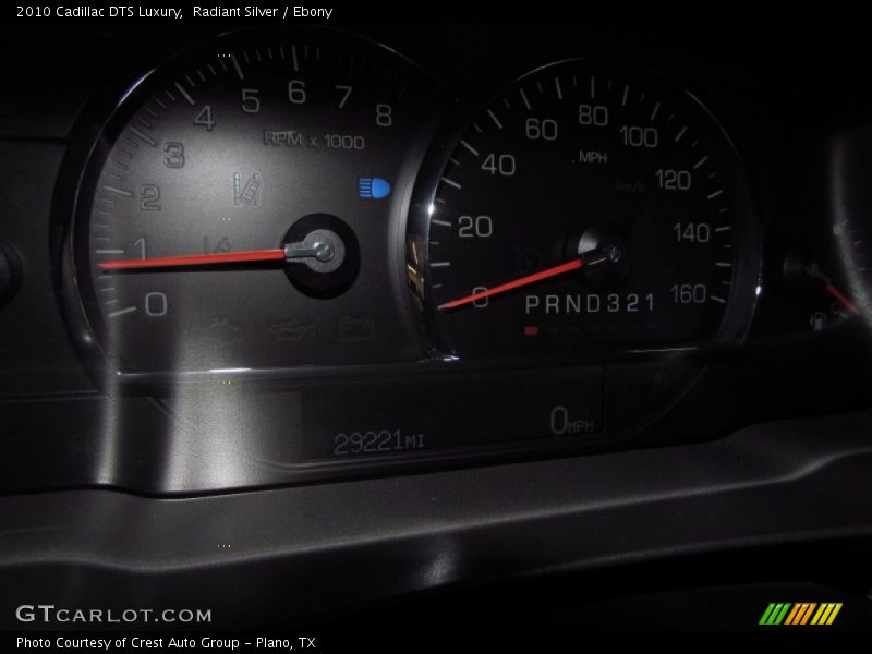 Radiant Silver / Ebony 2010 Cadillac DTS Luxury