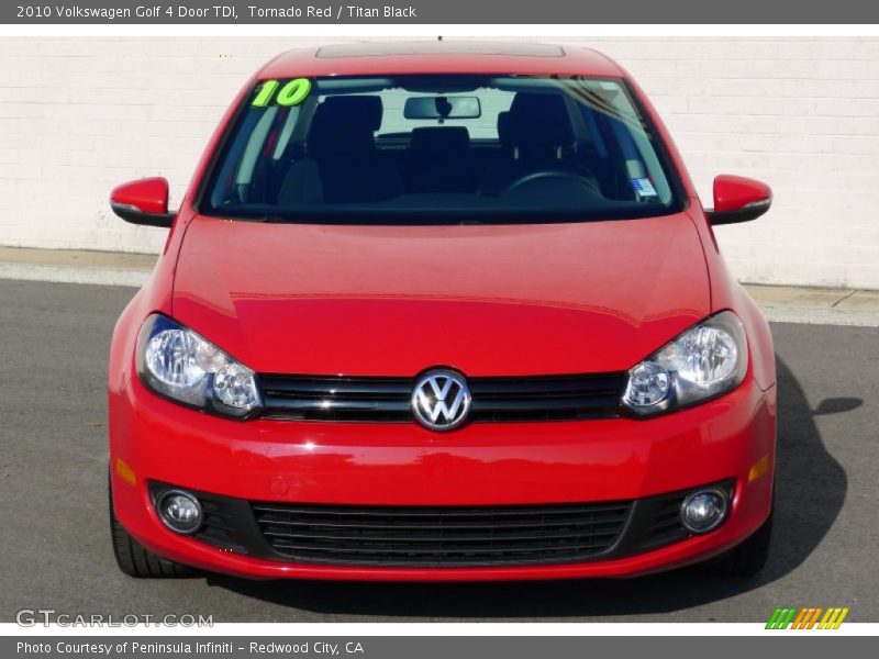 Tornado Red / Titan Black 2010 Volkswagen Golf 4 Door TDI