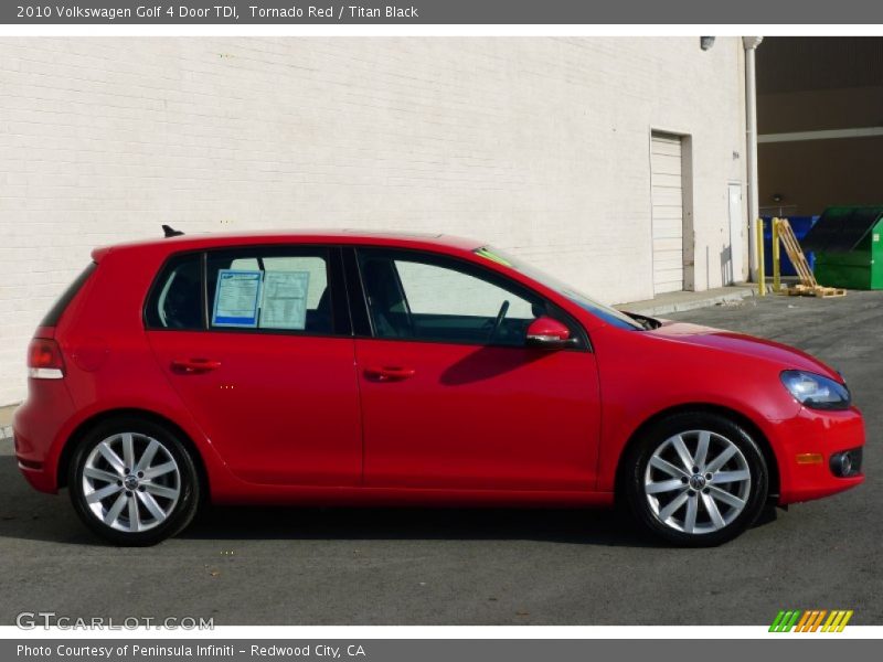 Tornado Red / Titan Black 2010 Volkswagen Golf 4 Door TDI