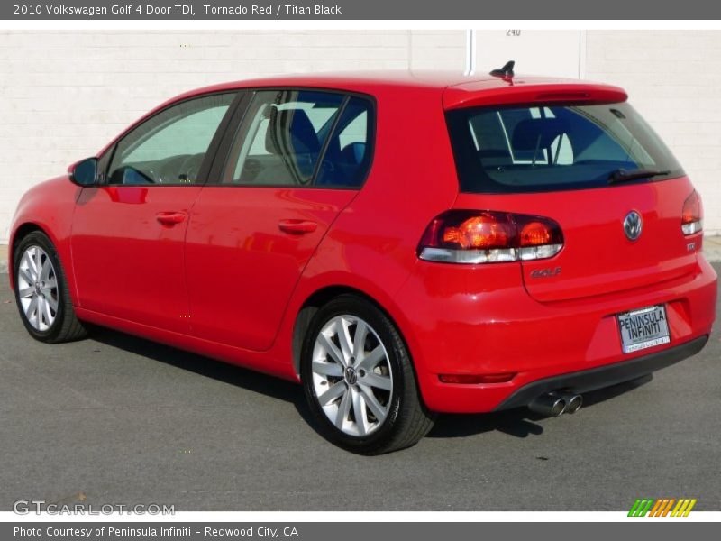 Tornado Red / Titan Black 2010 Volkswagen Golf 4 Door TDI