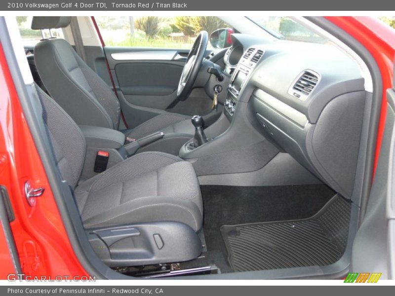 Tornado Red / Titan Black 2010 Volkswagen Golf 4 Door TDI