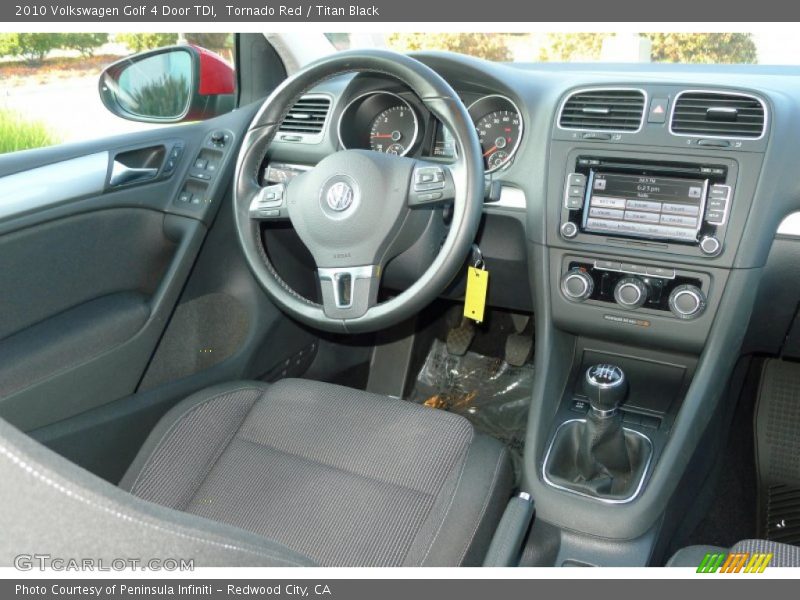 Tornado Red / Titan Black 2010 Volkswagen Golf 4 Door TDI