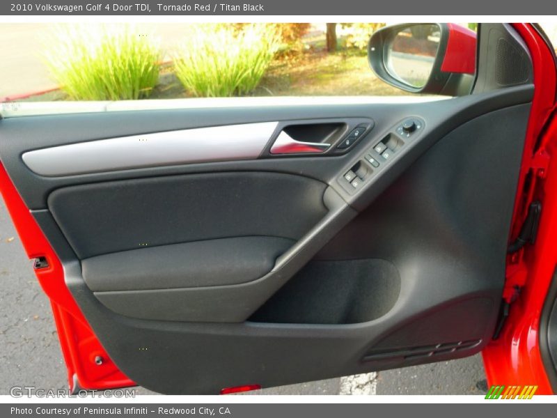Tornado Red / Titan Black 2010 Volkswagen Golf 4 Door TDI