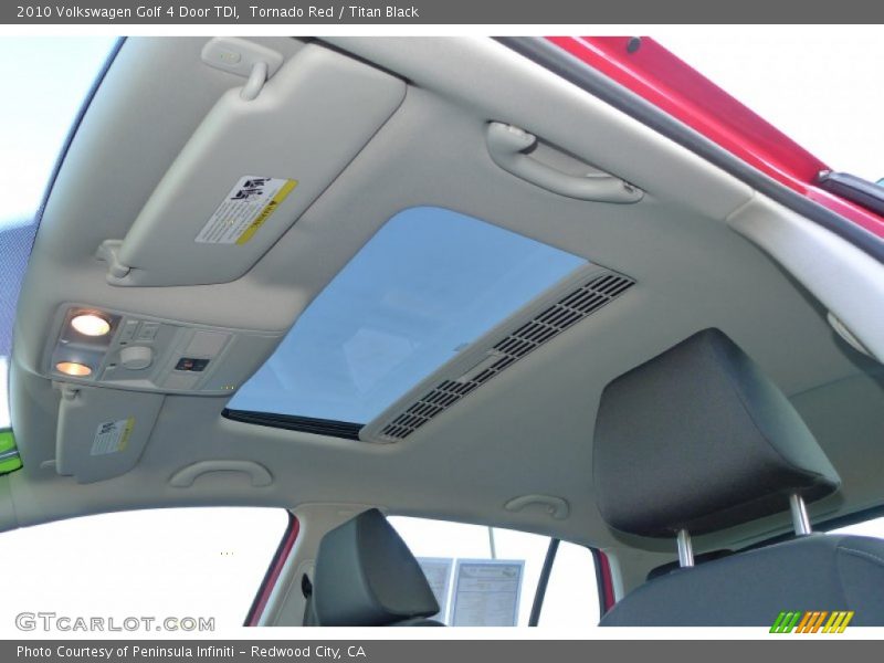Tornado Red / Titan Black 2010 Volkswagen Golf 4 Door TDI