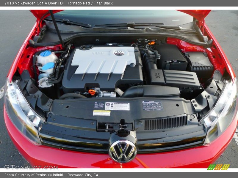 Tornado Red / Titan Black 2010 Volkswagen Golf 4 Door TDI
