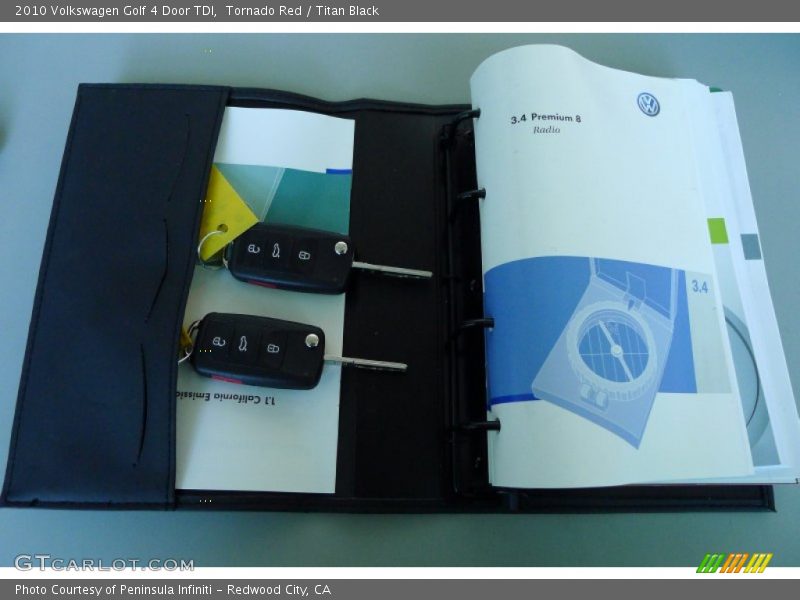 Tornado Red / Titan Black 2010 Volkswagen Golf 4 Door TDI