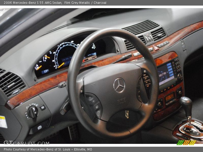 Flint Grey Metallic / Charcoal 2006 Mercedes-Benz S 55 AMG Sedan