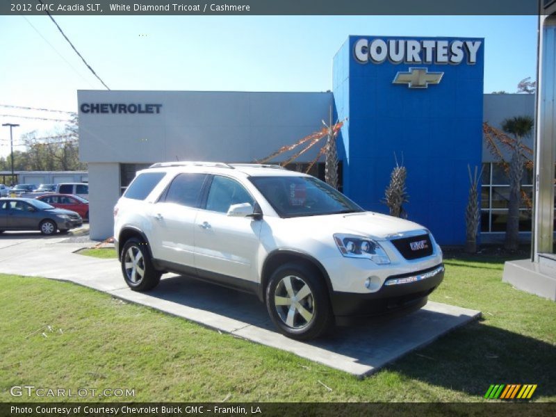 White Diamond Tricoat / Cashmere 2012 GMC Acadia SLT
