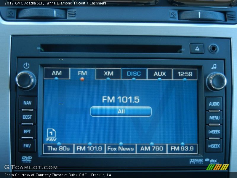 White Diamond Tricoat / Cashmere 2012 GMC Acadia SLT