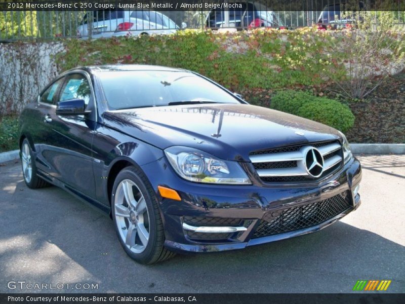 Lunar Blue Metallic / Almond Beige/Mocha 2012 Mercedes-Benz C 250 Coupe