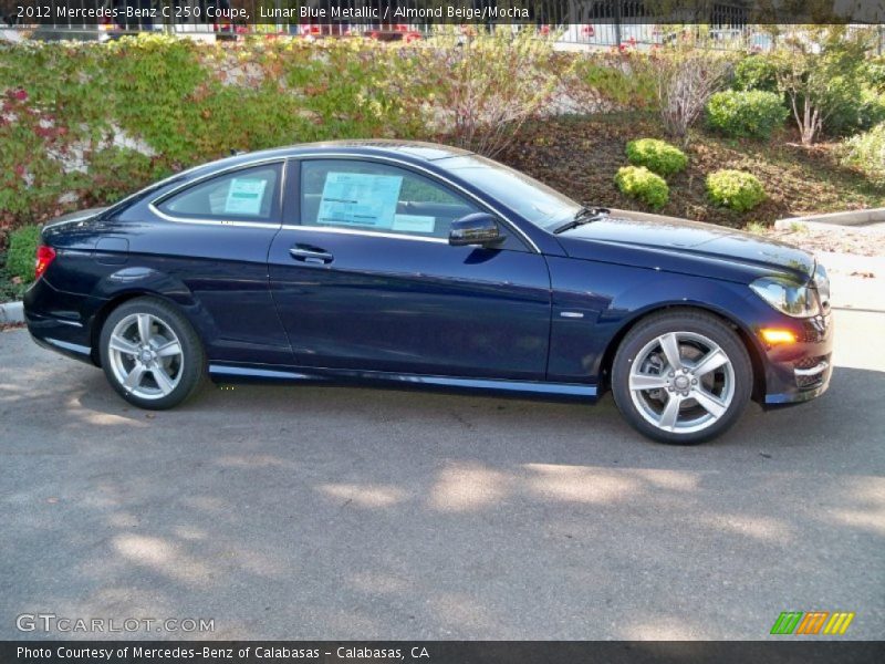 Lunar Blue Metallic / Almond Beige/Mocha 2012 Mercedes-Benz C 250 Coupe